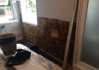 Plaster been removed
